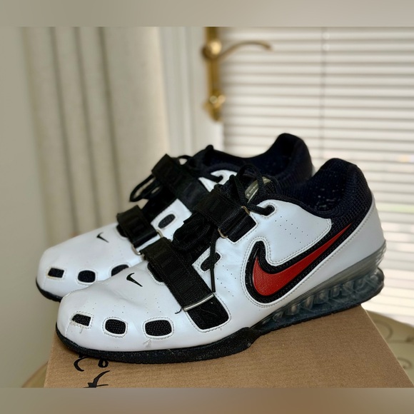Nike Romaleos 2 Weightlifting Shoes White/Black/Red Weightlifting Shoes size13 - Picture 4 of 6